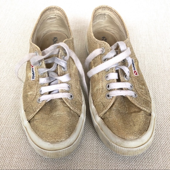 SUPERGA Gold Canvas Tennis Shoe - Picture 5 of 5
